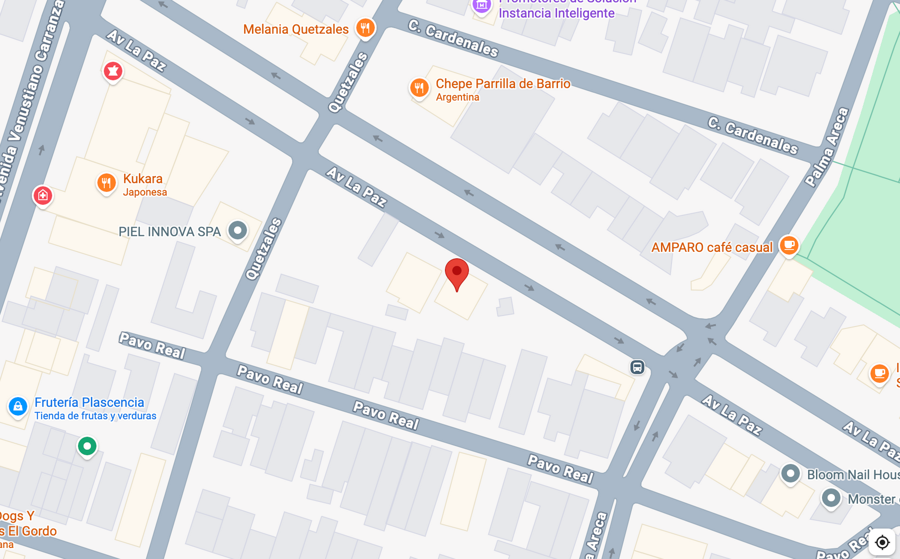 Mapa Av. de la Paz